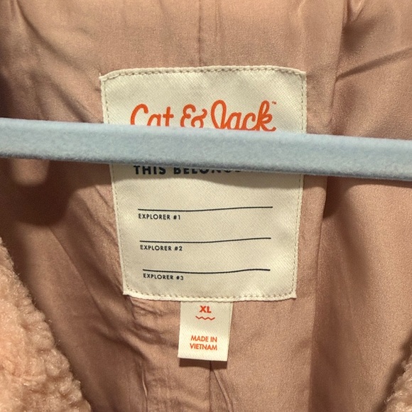 Cat & Jack Blush Pink Sherpa Jacket - Picture 2 of 3